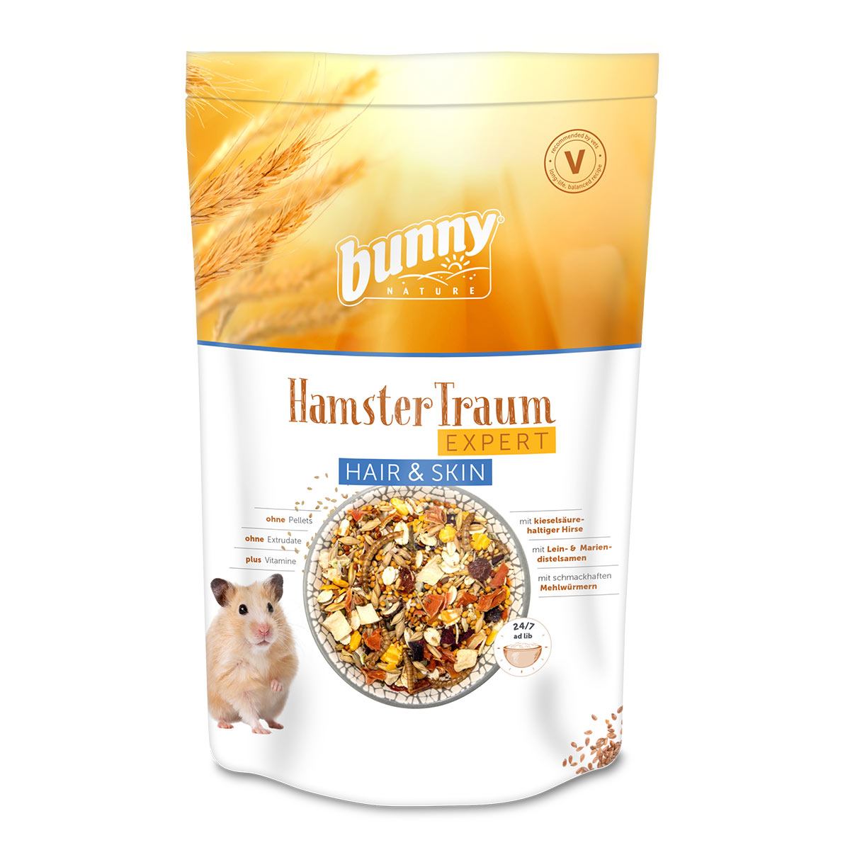 Bunny HamsterTraum EXPERT Hair & Skin 3x500g von bunny