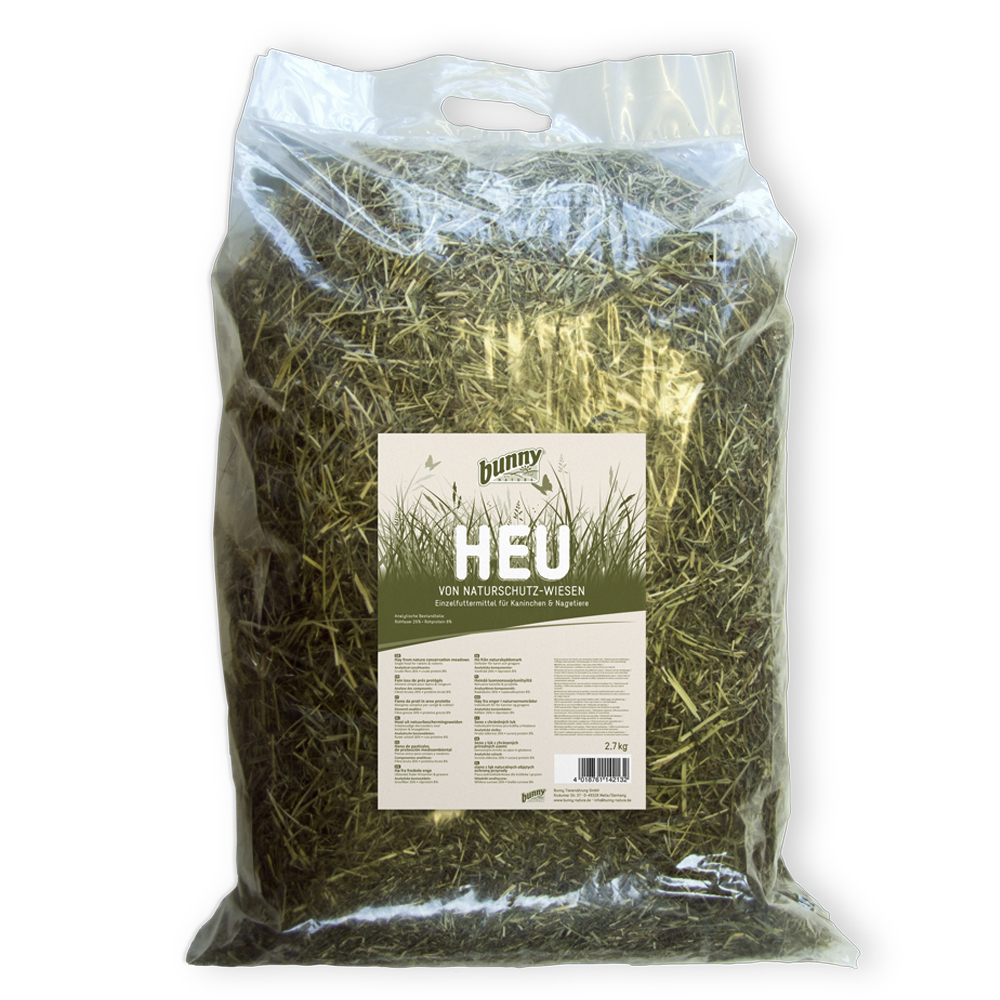 Bunny Heu von Naturschutz-Wiesen - Sparpaket 2 x 2,7 kg von bunnyNature