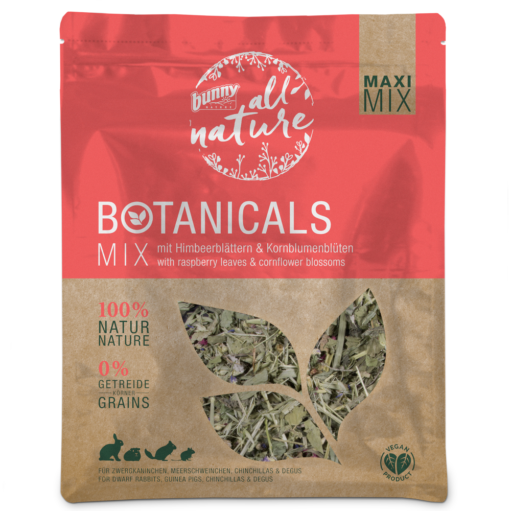 Bunny All Nature Botanicals Maxi Mix Himbeerblätter & Kornblumenblüten - Sparpaket: 3 x 400 g von bunnyNature