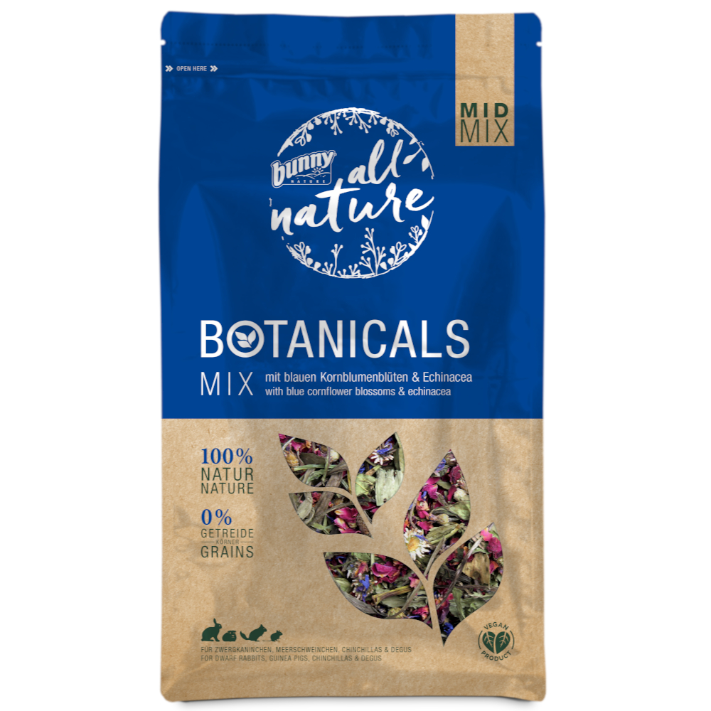 Bunny All Nature Botanicals Mid Mix Blaue Kornblumenblüten & Echinacea - 120 g von bunnyNature
