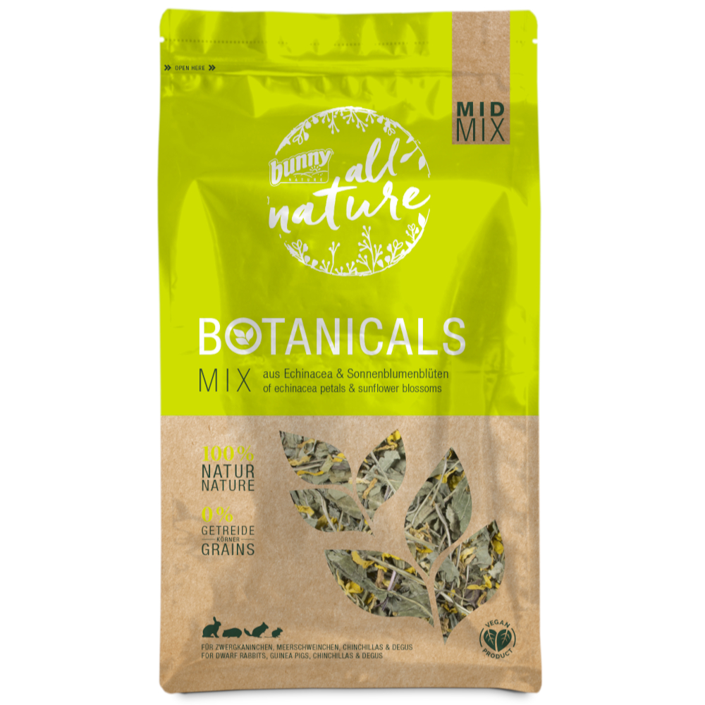 Bunny All Nature Botanicals Mid Mix Echinacea & Sonnenblumenblüten - 140 g von bunnyNature