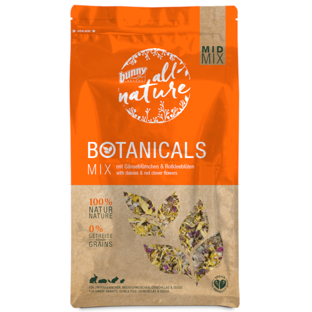 Bunny All Nature Botanicals Mid Mix Gänseblümchen & Rotkleeblüten - 120 g von bunnyNature