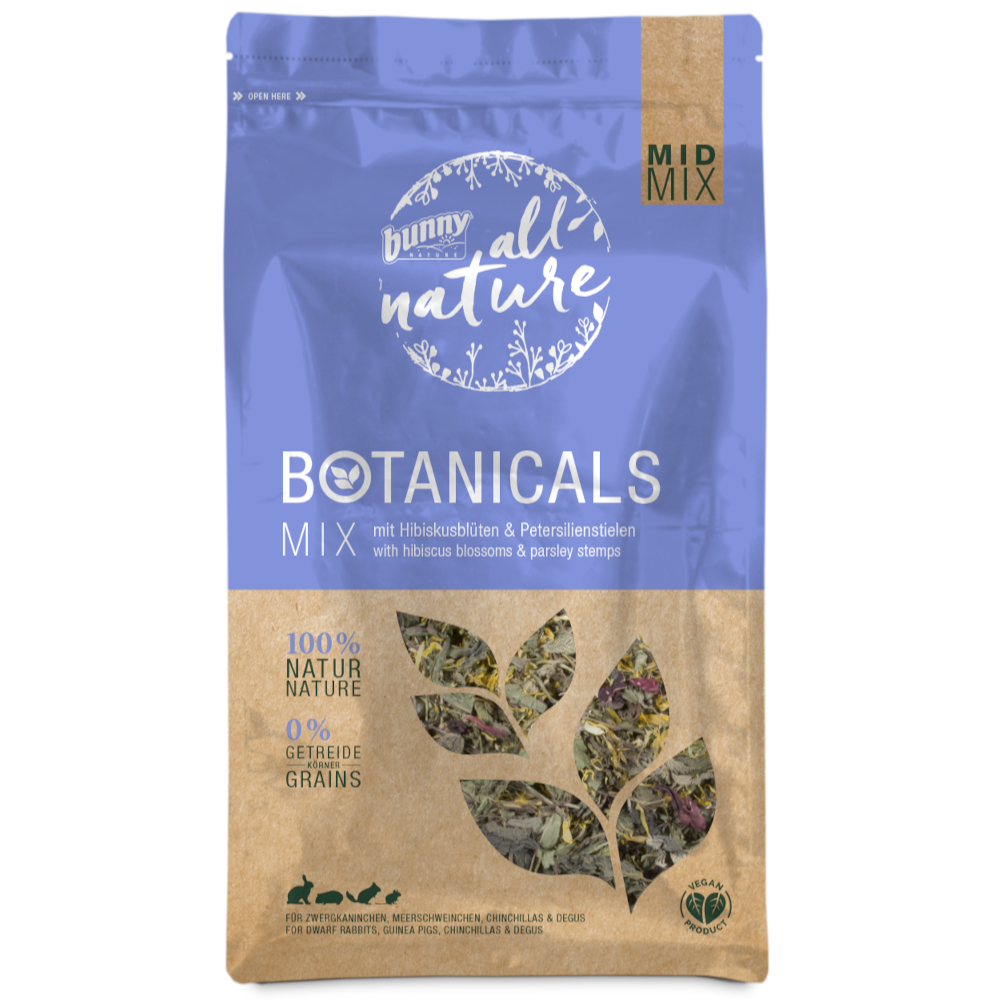 Bunny All Nature Botanicals Mid Mix Hibiskusblüten & Petersilienstiele - Sparpaket: 3 x 150 g Bunny All Nature Botanicals Mid Mix Hibiskusblüten & Petersilienstiele - Sparpaket: 3 x 150 g von bunnyNature