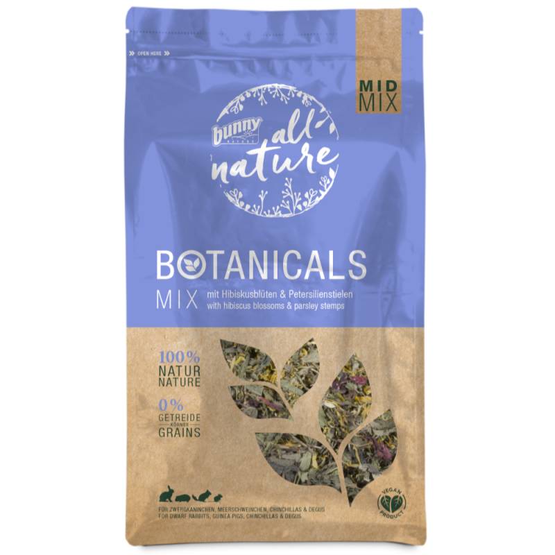 Bunny All Nature Botanicals Mid Mix Hibiskusblüten & Petersilienstiele - Sparpaket: 3 x 150 g von bunnyNature