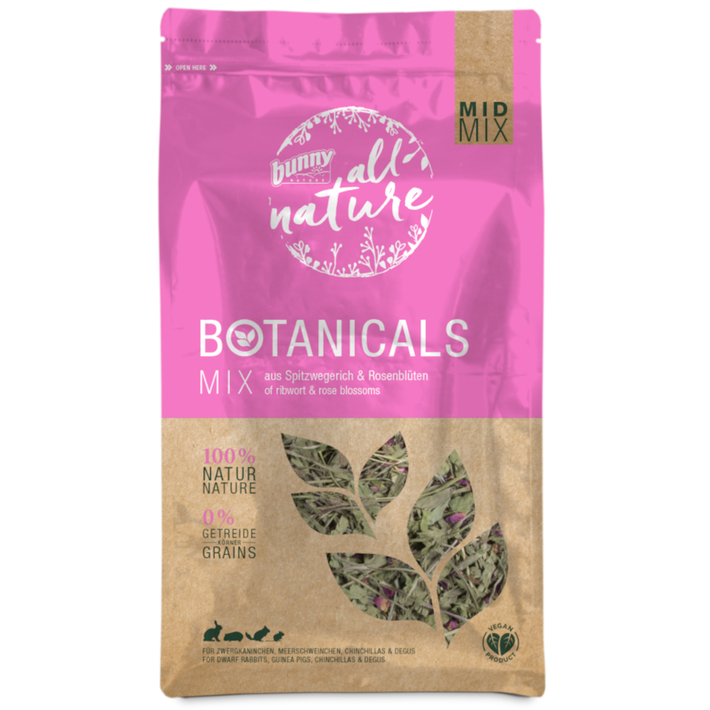 Bunny All Nature Botanicals Mid Mix Spitzwegerich & Rosenblüten - 120 g von bunnyNature