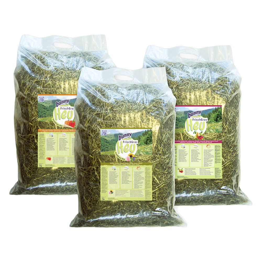 Bunny Frischgras Heu Special Edition - Sommerpaket 3 x 2 kg von bunnyNature