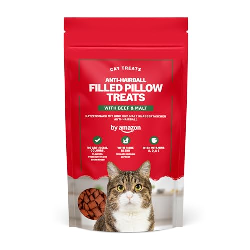 by Amazon Katzen-Leckerlis – Anti-Haarball-Kissen, Rind und Malz, 70 g von by Amazon