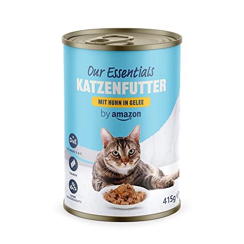 by Amazon Katzen Nassfutter Häppchen mit Huhn in Gelee, 415g, 1er-Pack von by Amazon