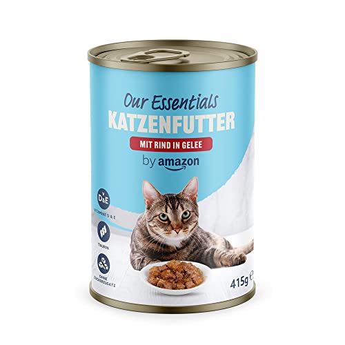 by Amazon Katzen Nassfutter Häppchen mit Rind in Gelee, 1 x 415g von by Amazon