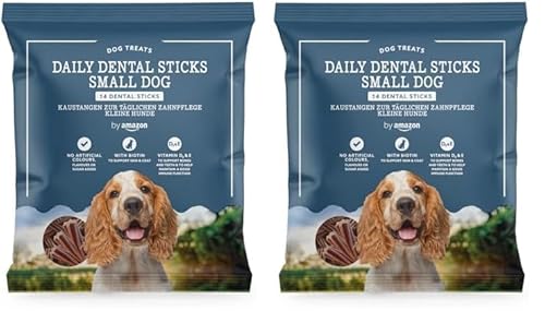 by Amazon - Kaustangen zur Täglichen Zahnpflege - Kleine Hunde, 220g (Packung mit 2) von by Amazon