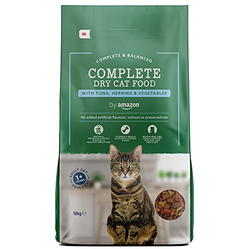 by Amazon Komplett-Trockenfutter für Erwachsene Katzen Mit Thunfisch, Hering und Gemüse, 1er-Pack (1 x 10kg) von by Amazon