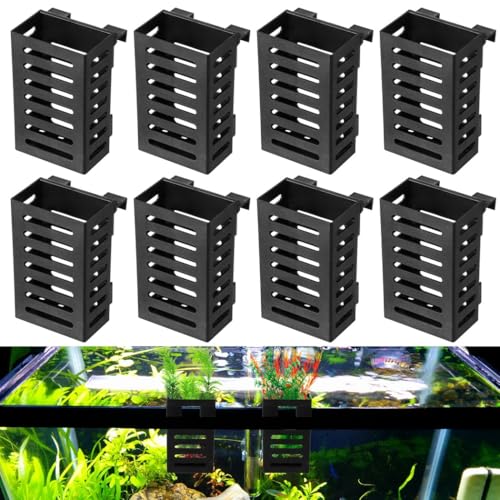 byepica Aquarium-Pflanzenhalter mit Haken zum Aufhängen, 8 Stück von byepica