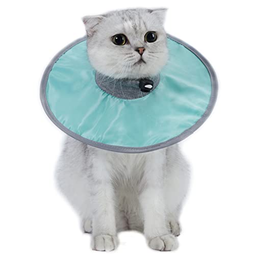caigou Kegelhalsband für Katzen, stoppt das Lecken, verstellbares, Geripptes Nacken-Erholungshalsband von caigou
