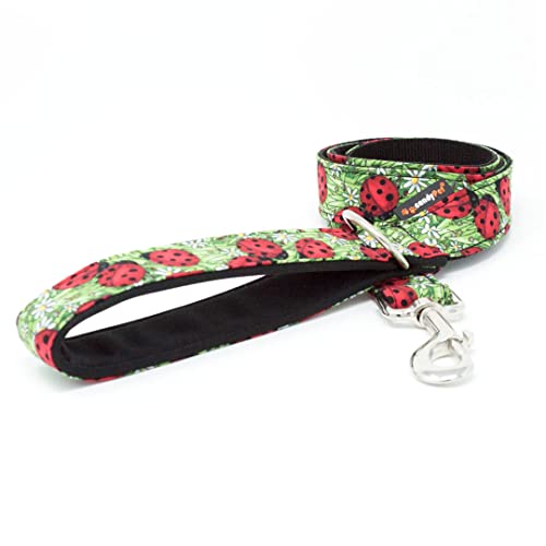 candyPet® Dog Leash - 120 cm cotton with Softshell Padded Handle - Ladybugs von candyPet