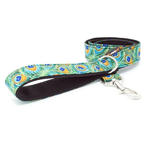 candyPet® Dog Leash - 120 cm cotton with Softshell Padded Handle - Peacock von candyPet