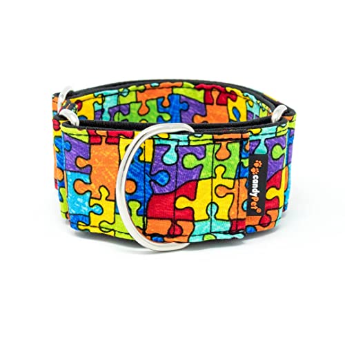 candyPet® Martingale Dog Collar - Puzzle, SPECIAL WIDTH von candyPet