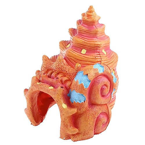 Aquarium-Dekoration, Muschelhaus, handbemalt, Größen, Fische für Ornamente, kleine Fische, Unterstände von carotoe