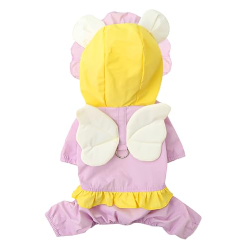 Hunde-Regenmantel mit Kapuze, für kleine bis große Hunde und Welpen, Welpen-Regenponchos, Regenmantel, Regenbekleidung von carotoe