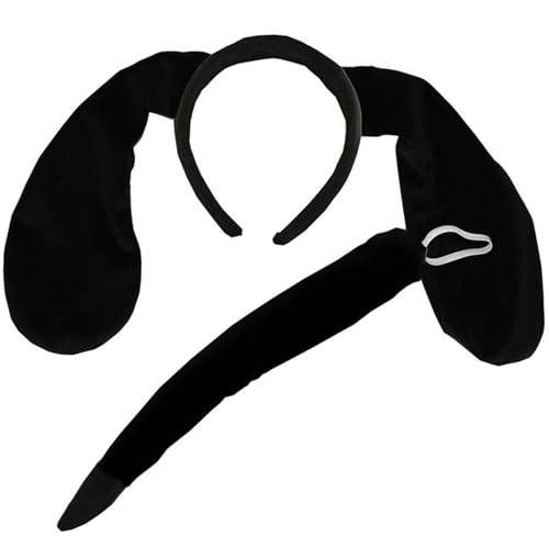 Hundekostüm-Zubehör, Ohren-Stirnband, Nasenschwanz, Fliege, Handschuh und Rock, Kinder, Halloween, Tier-Kostüm, verstellbar, Kopfbedeckung Hundekostüm-Zubehör, Ohren-Stirnband, Nasenschwanz, Fliege, Handschuh und Rock, Kinder, Halloween, Tier-Kostüm, verstellbar, Kopfbedeckung von carotoe