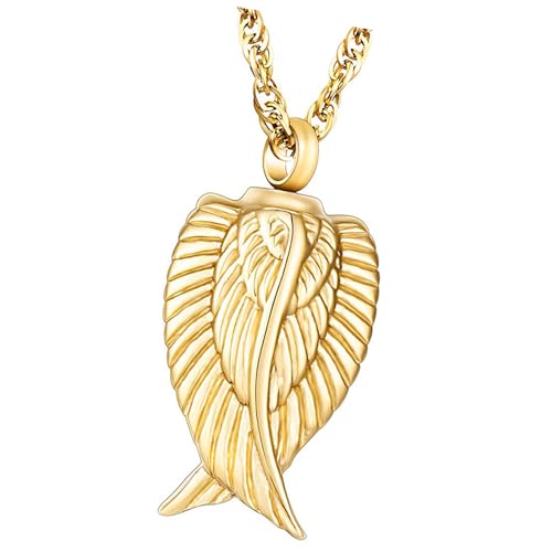 carotoe Halskette mit Gedenkstätten aus Stahl, sichere Versiegelung, Andenken für Asche, Geschenk, Haustier-Andenken-Halskette von carotoe