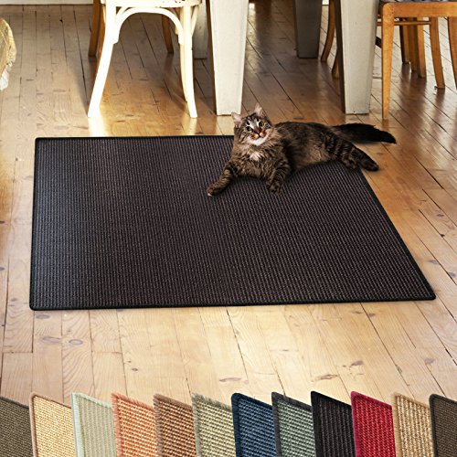 casa pura Katzen Kratzmatte aus Natur Sisal Kratzteppich Kratzmöglichkeiten für Katzen Kratzmöbel für Wand oder Boden - robust & waschba 60x80 cm Schwarz casa pura Katzen Kratzmatte aus Natur Sisal Kratzteppich Kratzmöglichkeiten für Katzen Kratzmöbel für Wand oder Boden - robust & waschba 60x80 cm Schwarz von casa pura
