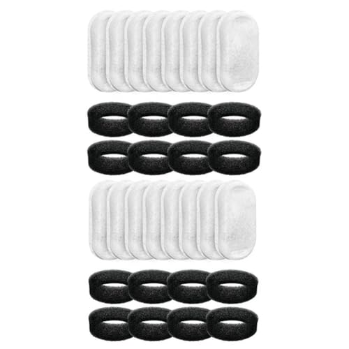 casstaly 16er-Set Katzentrinkbrunnenfilter für 108 Oz/3,2 L und 67 Oz/2 L Einstellbaren Wasserdurchfluss Haustiertrinkbrunnen Katzentrinkbrunnenteile von casstaly