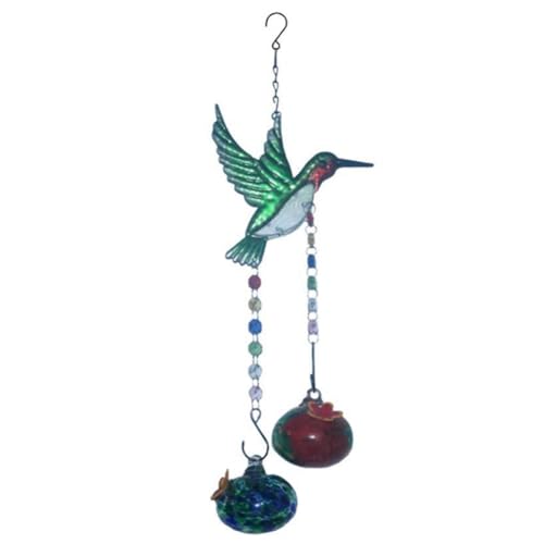 casstaly Futterspender Aus Buntglas, Vogeltränke zum Füttern Von Vögeln, Langlebig, Einfach zu Verwenden, B von casstaly