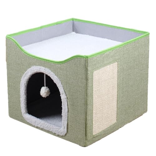 casstaly Großes Katzenbett mit Ballaufhängung und Kratzunterlage. Doppellagiges, Faltbares Katzenbett für Hauskatzen, die das Ganze Jahr über Schlafen,A casstaly Großes Katzenbett mit Ballaufhängung und Kratzunterlage. Doppellagiges, Faltbares Katzenbett für Hauskatzen, die das Ganze Jahr über Schlafen,A von casstaly