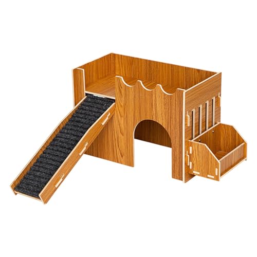 catgol Meerschweinchenversteck Hamsterhaus aus Holz, einfach zu montieren, Käfigzubehör, Haustier-Doppelschichtbett, Schlafnest für Mäuse, Rennmäuse catgol Meerschweinchenversteck Hamsterhaus aus Holz, einfach zu montieren, Käfigzubehör, Haustier-Doppelschichtbett, Schlafnest für Mäuse, Rennmäuse von catgol