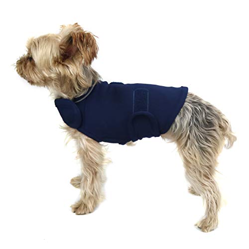 cattamao Comfort Dog Anxiety Relief Coat, Dog Anxiety Calming Vest Wrap,Thunder Shirts Jacket for XS Small Medium Large XL Dogs(Navy XS) von cattamao