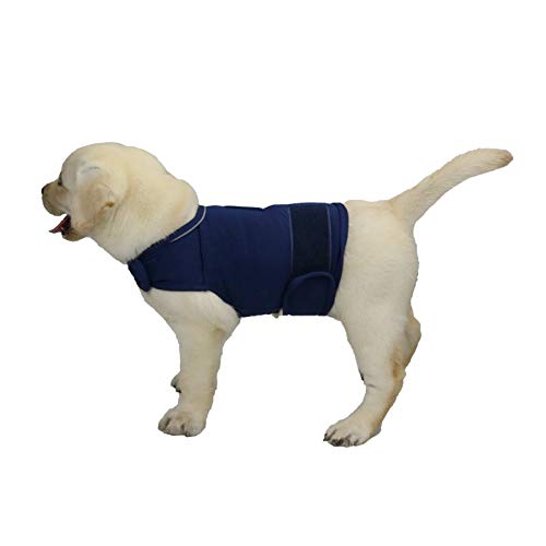 cattamao Komfortabler Hundemantel zur Linderung von Angstzuständen, beruhigende Weste, Donner-Shirt, Jacke für XS, S, M, L, XL (Marineblau) von cattamao