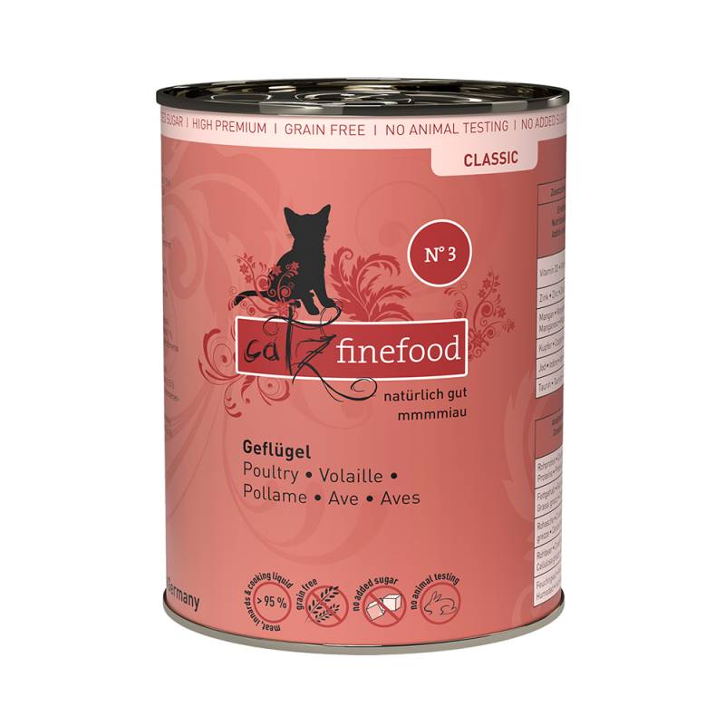 Sparpaket catz finefood 12 x 400 g - Geflügel von Catz Finefood