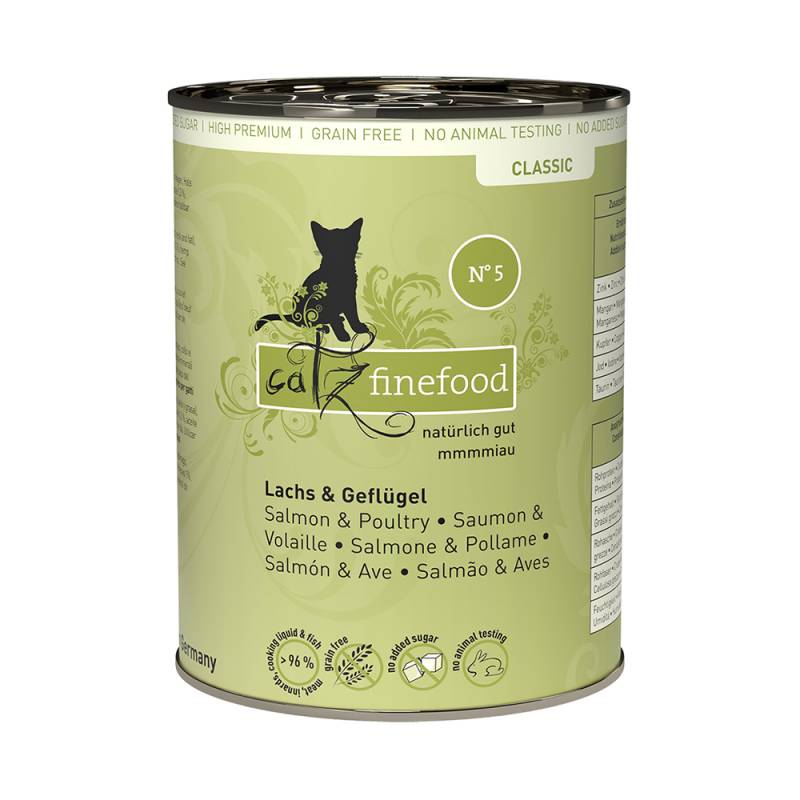 Sparpaket catz finefood 12 x 400 g - Lachs & Geflügel von Catz Finefood