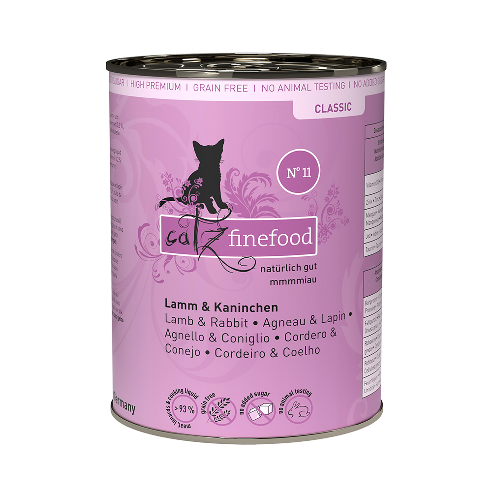 Sparpaket catz finefood 12 x 400 g - Lamm & Kaninchen von Catz Finefood