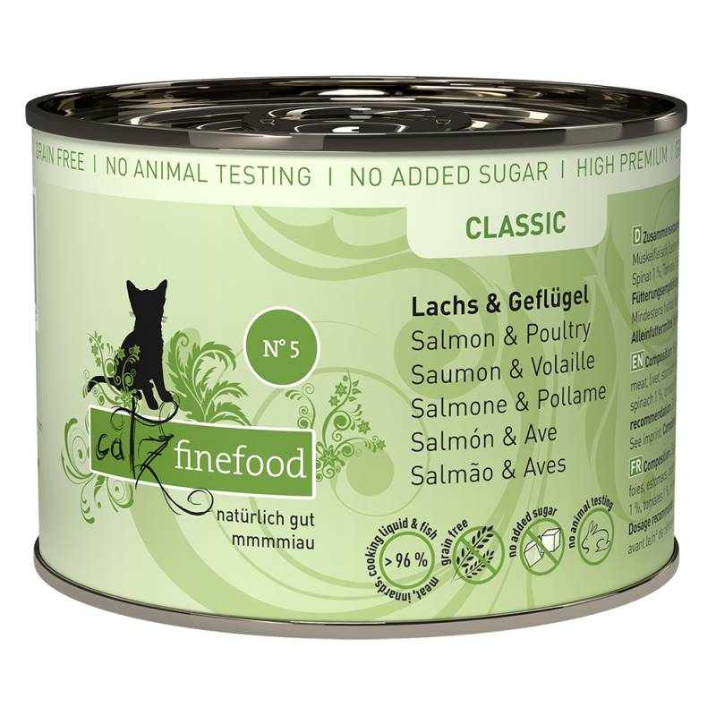 Lot catz finefood 24 x 200 g pour chat - Lachs & Geflügel von Catz Finefood