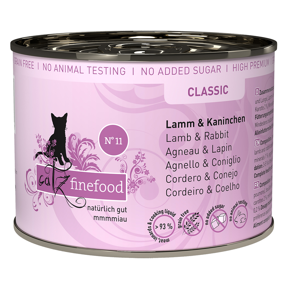 Lot catz finefood 24 x 200 g pour chat - Lamm & Kaninchen Lot catz finefood 24 x 200 g pour chat - Lamm & Kaninchen von Catz Finefood