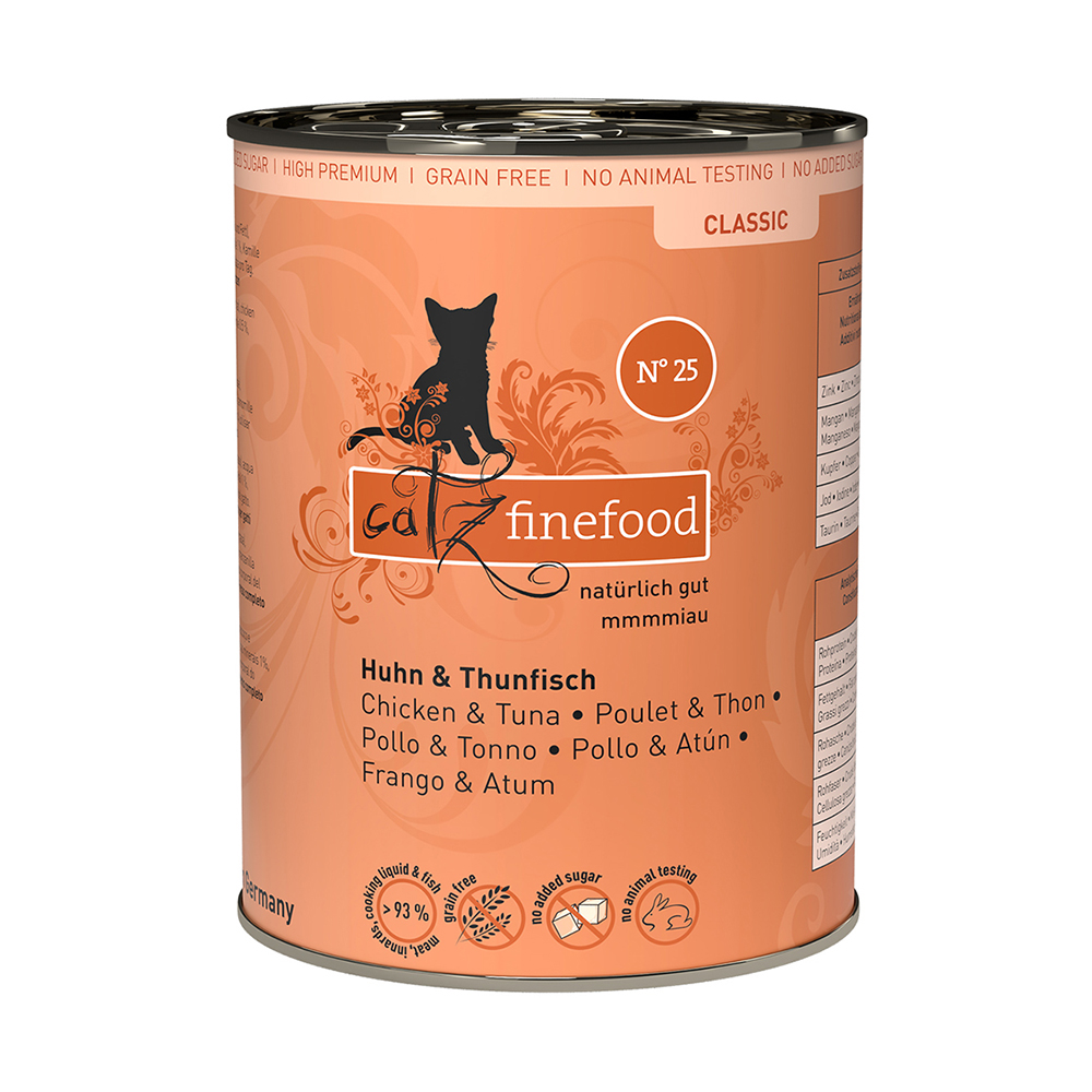 Sparpaket catz finefood 24 x 400 g - Huhn & Thunfisch Sparpaket catz finefood 24 x 400 g - Huhn & Thunfisch von Catz Finefood