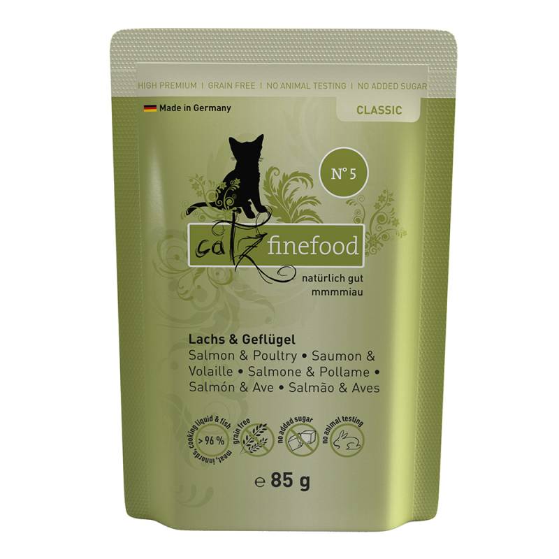 Sparpaket catz finefood 64 x 85 g - Lachs & Geflügel von Catz Finefood