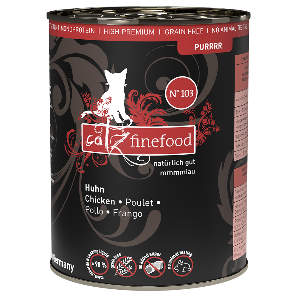 Sparpaket catz finefood Purrrr 12 x 400 g - No. 103 Huhn von Catz Finefood