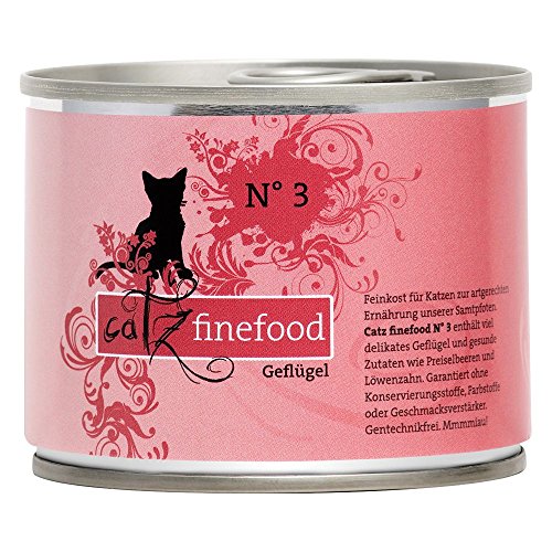 catz finefood N° 7 Rind & Kalb Feinkost Katzenfutter nass, verfeinert mit Aprikose & Ananas, 6 x 200g Dosen von catz finefood