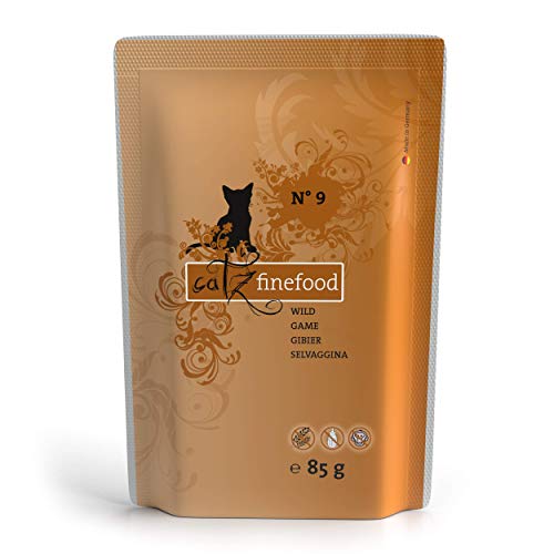 catz finefood N° 9 Wild Feinkost Katzenfutter nass, verfeinert mit Kartoffel & Preiselbeere, 8 x 85g Beutel catz finefood N° 9 Wild Feinkost Katzenfutter nass, verfeinert mit Kartoffel & Preiselbeere, 8 x 85g Beutel von catz finefood
