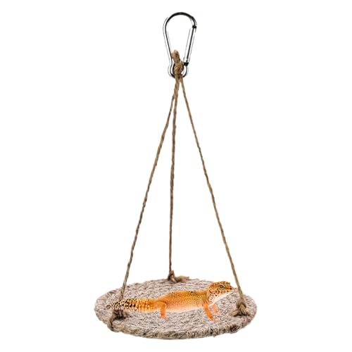 Bearded Dragon Hammock, Lizard Cage Lounger Bed, Breathable Mesh Rest, Sturdy Suction Cups, Comfortable Climbing Platforms, for Reptile Habitat Tank Accessories von ccuzs