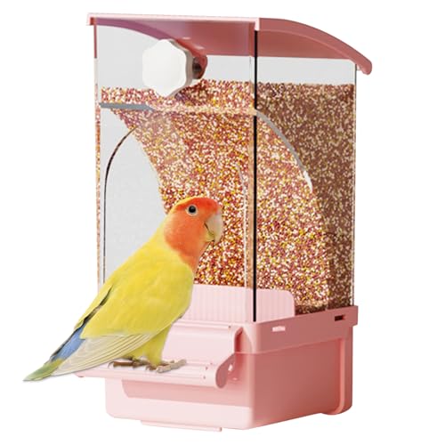 Bird Cage Feeder, Parrot Food Dispenser, Cockatiel Feeding Station with Transparent and Refillable Design for Parakeets, Cockatiels, or Other Small Pet Birds, 1 Piece von ccuzs