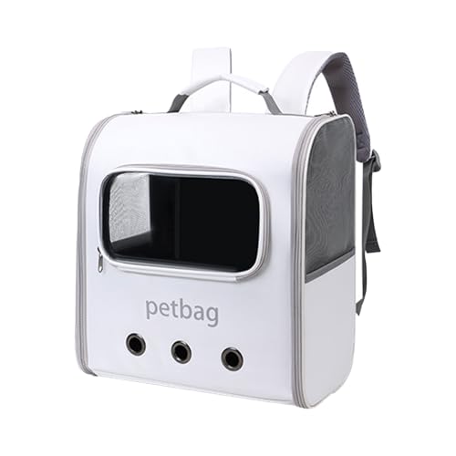 Cat Backpack Carrier, Expandable Pets Backpack, Large Cat Carriers, Breathable Travel Design, Secure and Comfortable Pet Bag for Small Dogs, Hiking, Vet Trips, Brown, White, 1 Piece Cat Backpack Carrier, Expandable Pets Backpack, Large Cat Carriers, Breathable Travel Design, Secure and Comfortable Pet Bag for Small Dogs, Hiking, Vet Trips, Brown, White, 1 Piece von ccuzs