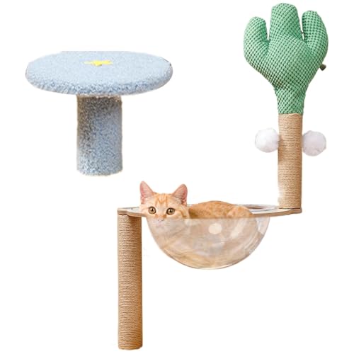 Cat Climbing Tree, Cactus Cat Tower, Interactive Kitten Playhouse, Removable Kitten Climber with Fun and Engaging Design for Small and Large Pets, 15.35x15.35x32.68 Inches Cat Climbing Tree, Cactus Cat Tower, Interactive Kitten Playhouse, Removable Kitten Climber with Fun and Engaging Design for Small and Large Pets, 15.35x15.35x32.68 Inches von ccuzs