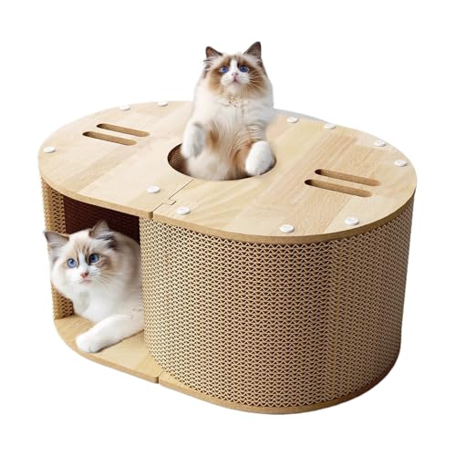 Cat Scratching Board, Kitten Grinding Lounge Scratcher, Wear-Resistant Bed Pad with Furniture Protection, Relaxing Cardboard Play Mat for Small Medium Pets, 22.44x15.35x10.83 Inches Cat Scratching Board, Kitten Grinding Lounge Scratcher, Wear-Resistant Bed Pad with Furniture Protection, Relaxing Cardboard Play Mat for Small Medium Pets, 22.44x15.35x10.83 Inches von ccuzs