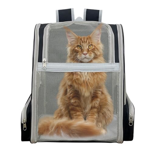Cat Travel Bag, Breathable Pet Carrier Backpack, Portable Cat Backpack with Spacious and Secure Design for Small to Medium Sized Pets During Outdoor Fun, 1 Piece von ccuzs