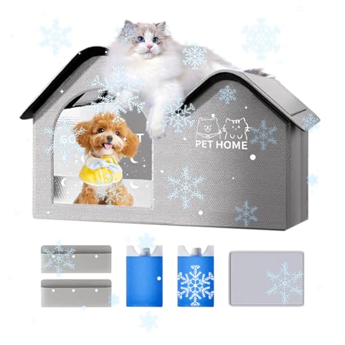 Cooling House for Outdoor Cats, Foldable Pet Shelter, Spacious Shade Tent, Portable Cooling Cave, Travel Bed for Apartment Balcony Car Camping Backyard Patio In&Outdoor Use 17.72x13.78x13.39in Cooling House for Outdoor Cats, Foldable Pet Shelter, Spacious Shade Tent, Portable Cooling Cave, Travel Bed for Apartment Balcony Car Camping Backyard Patio In&Outdoor Use 17.72x13.78x13.39in von ccuzs