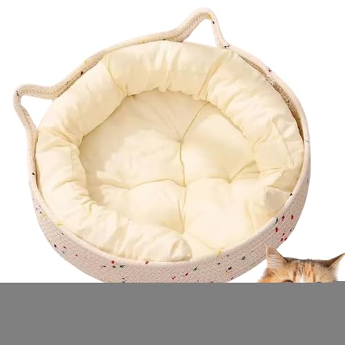 Donut-Katzenbett, rundes kleines Hundebett, Katzennest, rutschfeste Unterseite, Kratzkissen, Haustierzubehör zum Schlafen, Kratzen, Innenwohnheim, beruhigend, Welpen, Kätzchen, Outdoor, Heimdekoration von ccuzs