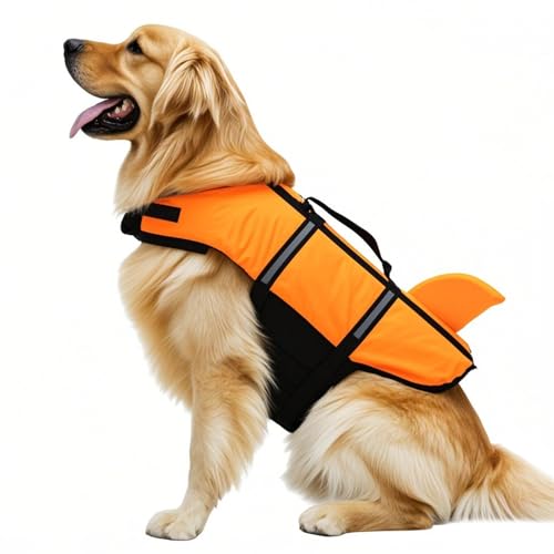 Pet Safety Swim Jacket for Dogs, Lightweight Floatation Vest, Adjustable Dog Water Suit, Reflective Pet Float Coat, Secure Fit Puppy Life Preserver, 1 Piece von ccuzs